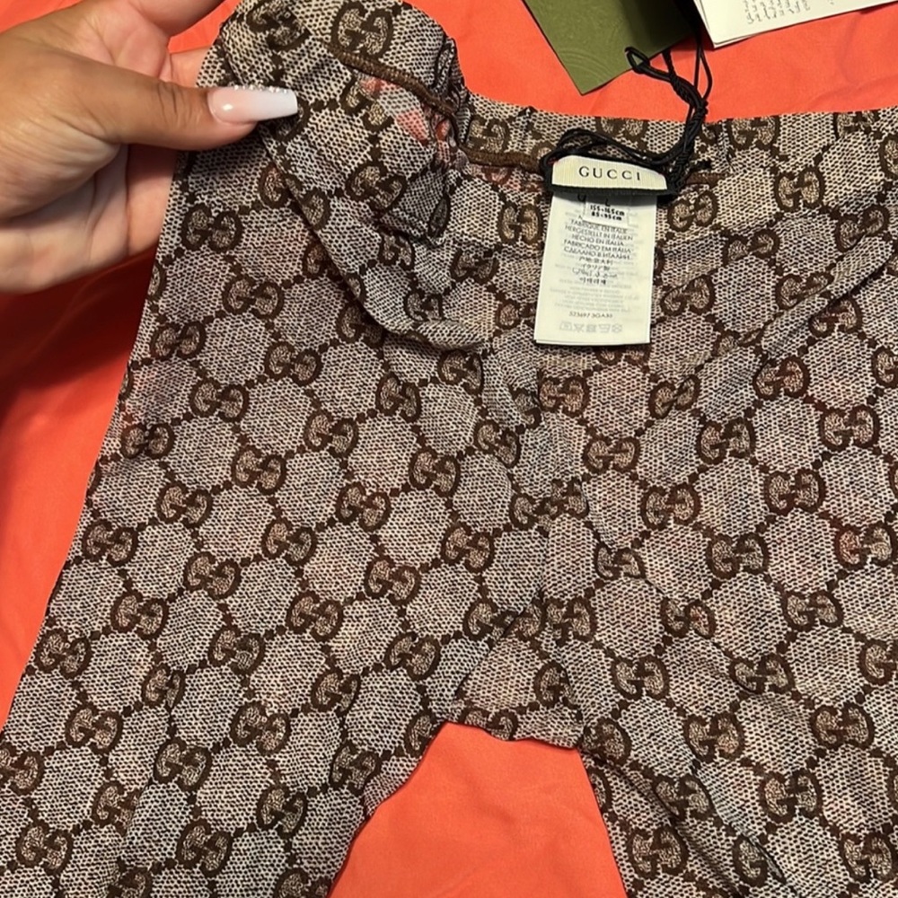 Gucci Beige Patterned Hosiery - Picture 5 of 13
